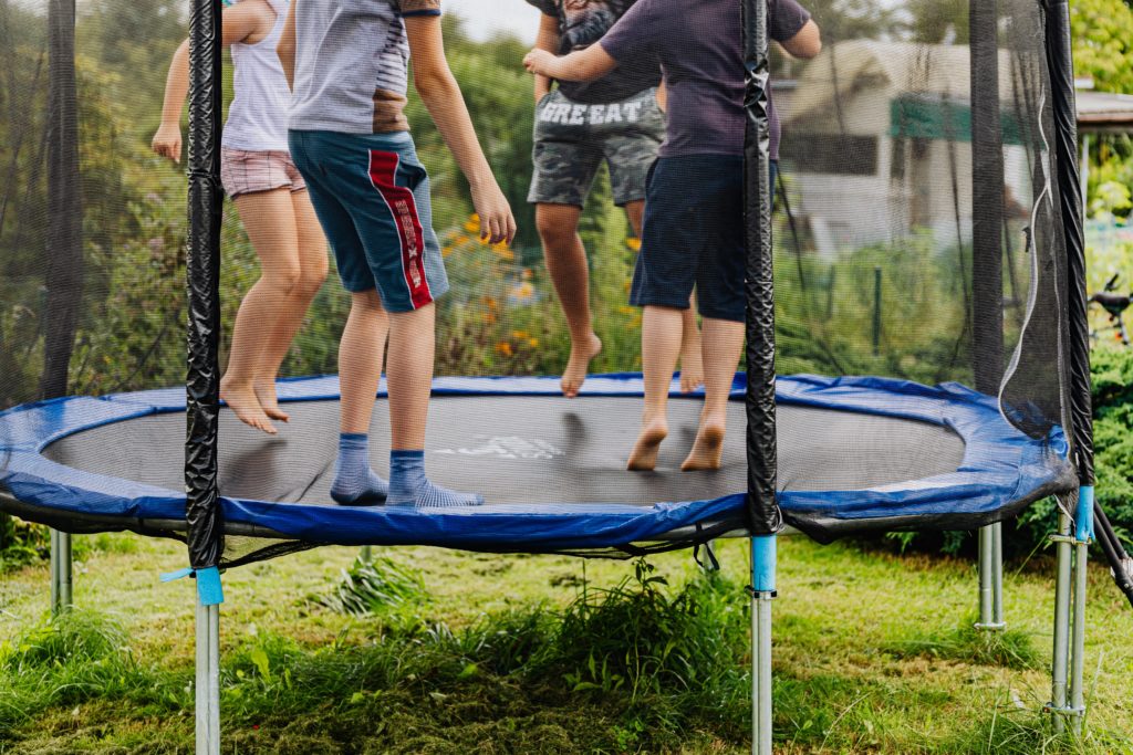 Kids on trampoline