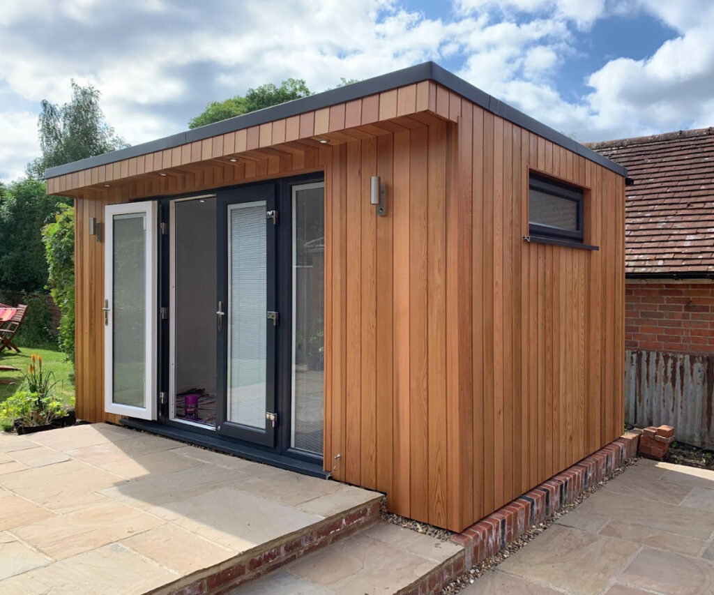 Cedar Garden Room Home Office Built from Long-Life Timber in Twyford