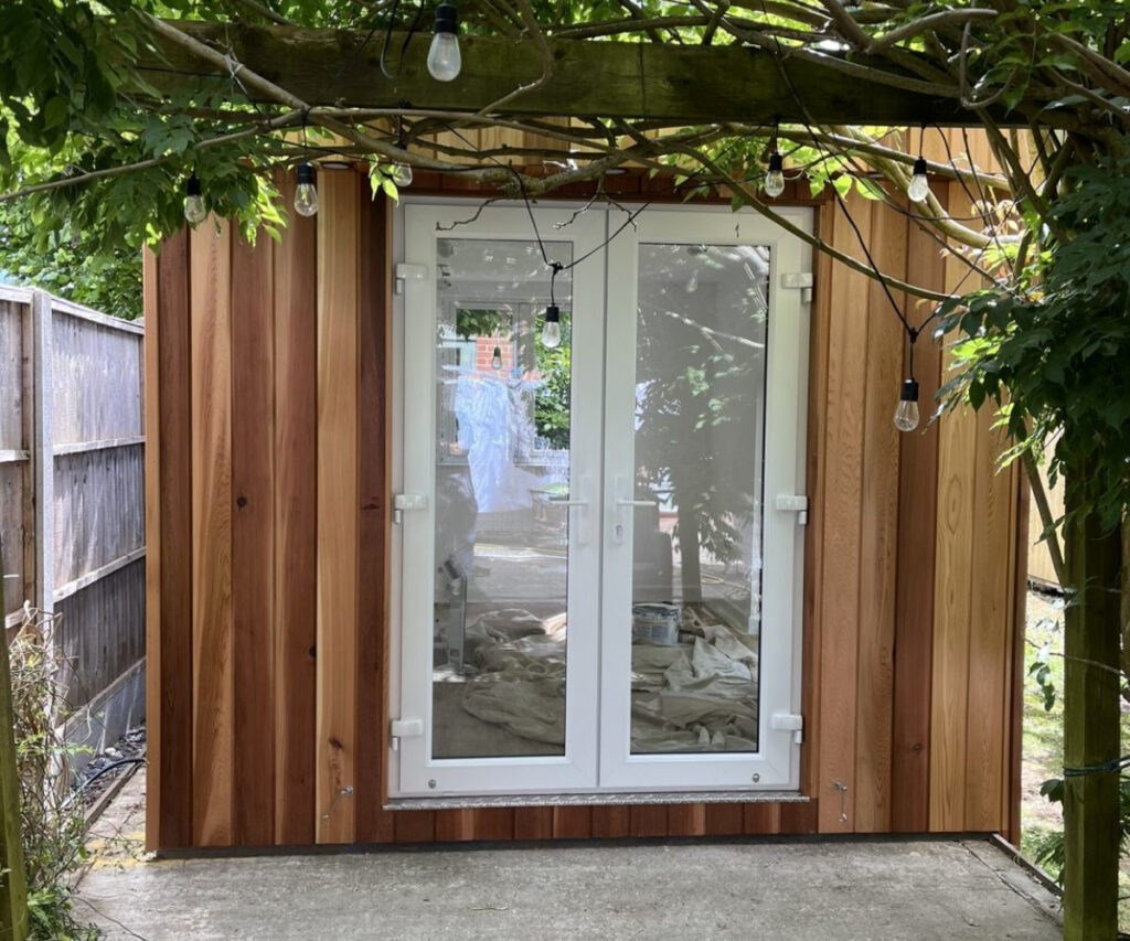 Garden Room on a Concrete Base in Reading | Tranquil Home Office & Family Room